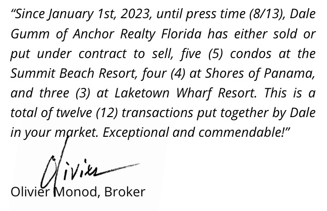 Laketown Wharf, Shores of Panama, and Summit- What has happened since Covid’s onset? Euphoria, Depression, and Recent Room for Optimism - note from broker